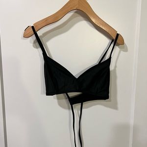 J Crew bikini top and bottoms black